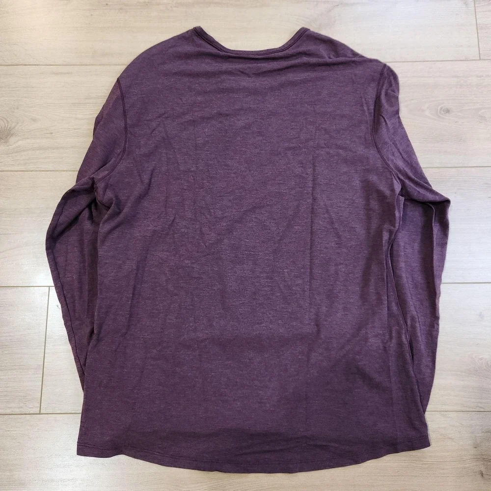 Lululemon Fundamental Long-Sleeve Shirt Womens 12 Purple Lightweight Athletic